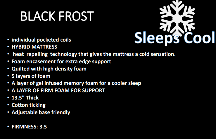 Black Frost Liberty Matress