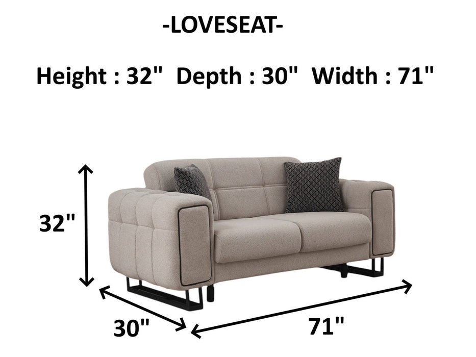 Nero Sim 71" Wide Convertible Loveseat