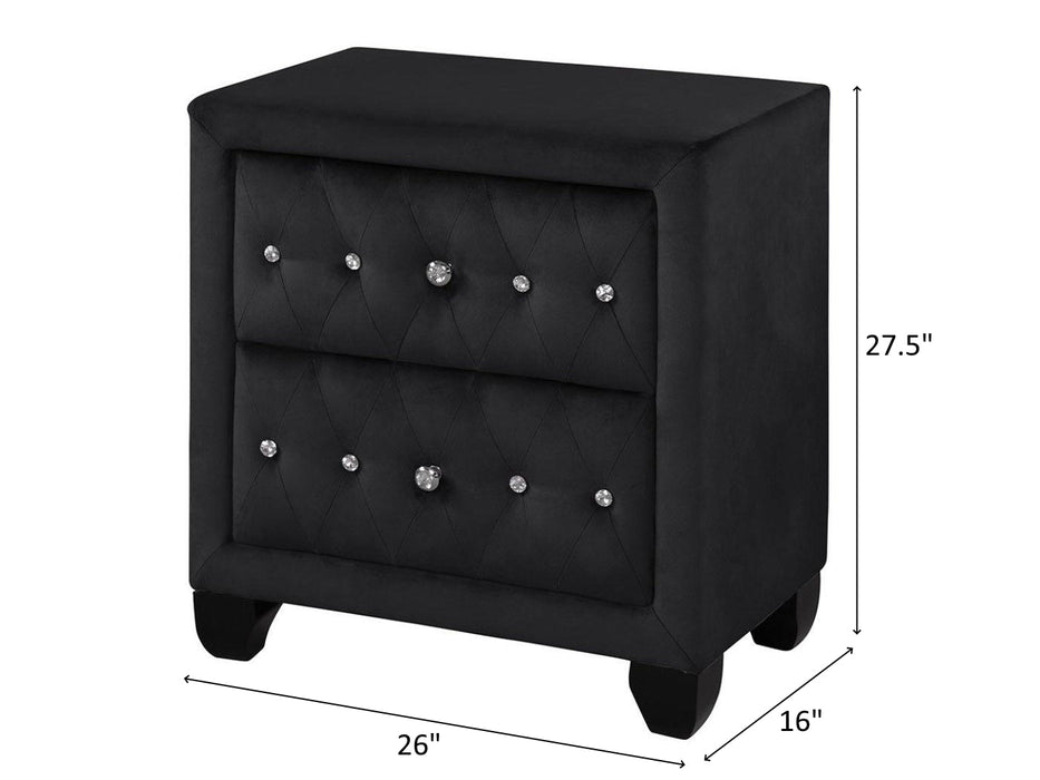 Sophia 27.5" Tall 2 Drawer Nightstand