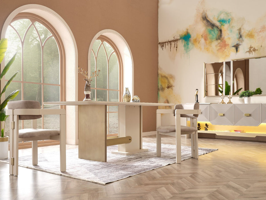 Urla 80" Wide 6 Person Dining Table