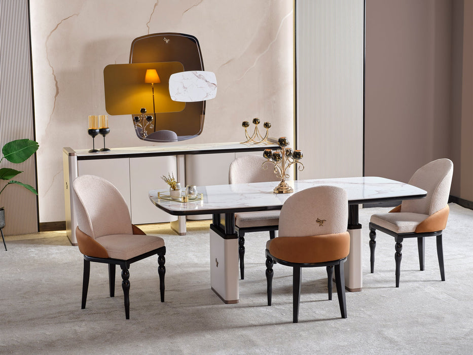 Voyance 80.3" Wide 6 Person Dining Table