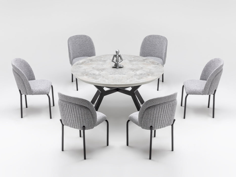 Zirkon 55" / 43.3" Wide Extendable Dining Table