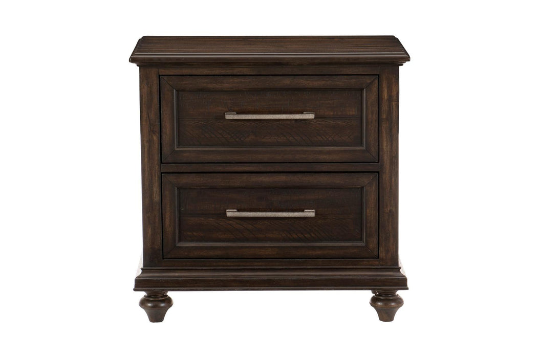 Cardano Night Stand In Driftwood Charcoal 1689-4 | Homelegance