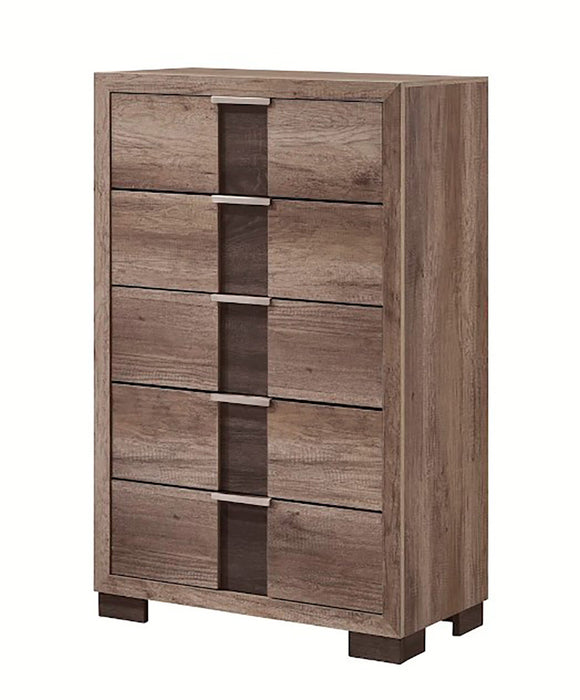 Crown Mark Furniture Rangley 5 Drawer Chest in Brown image