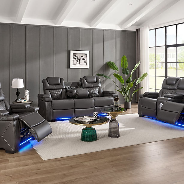 2226 GREY SOFA & LOVESEAT