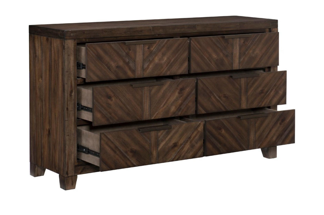 Parnell Dresser With Mirror In Distressed Espresso 1648-6 | Homelegance