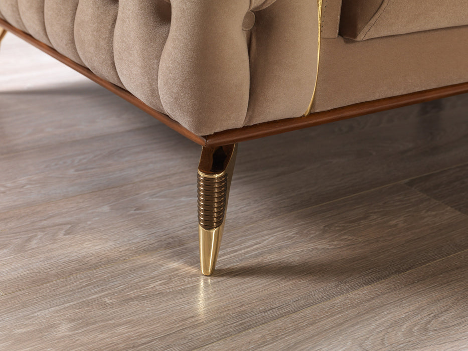 Belinda Coffee Velvet Sofa & Loveseat