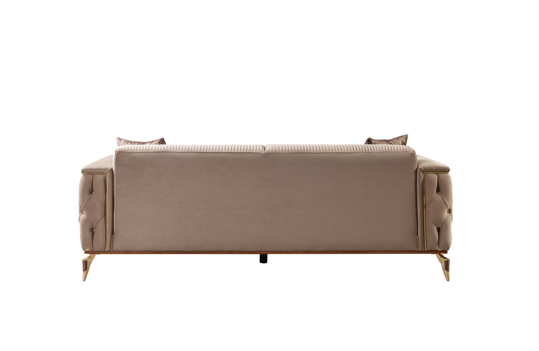 Belinda Coffee Velvet Sofa & Loveseat