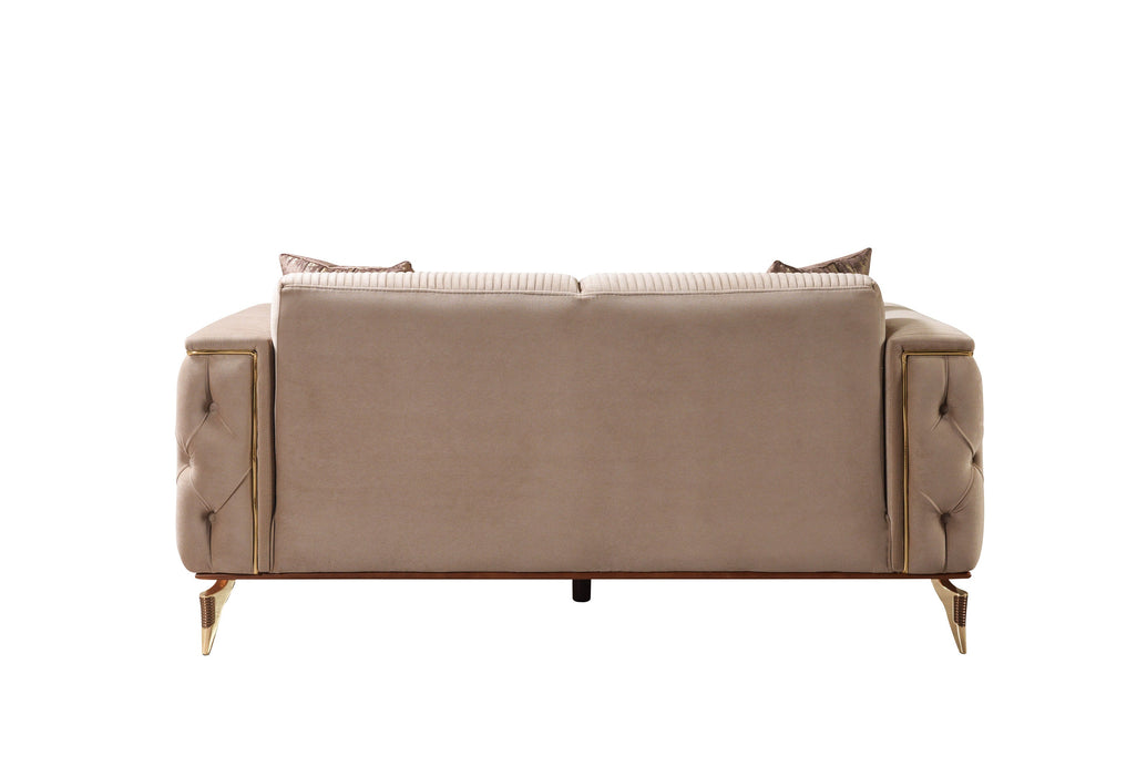 Belinda Coffee Velvet Sofa & Loveseat