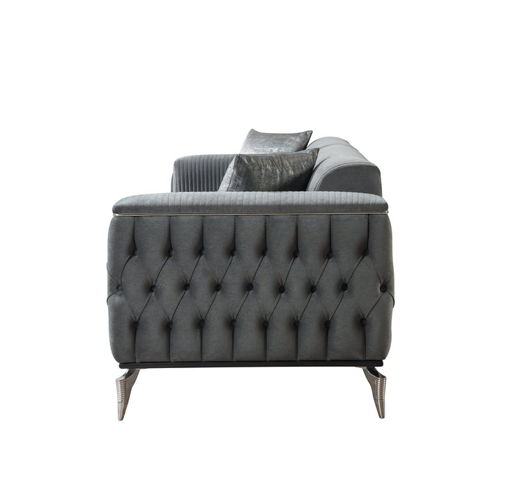 Belinda Gray Velvet Sofa & Loveseat