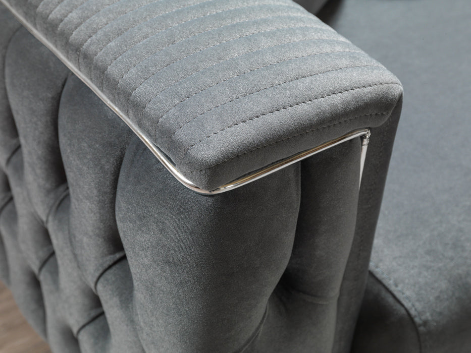 Belinda Gray Velvet Sofa & Loveseat