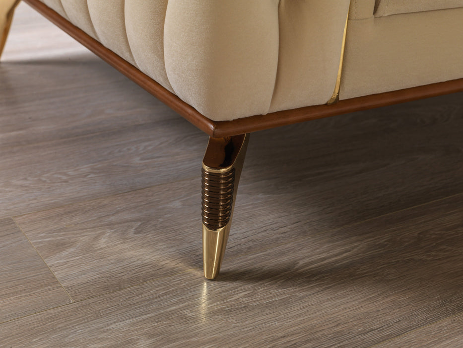 Belinda Ivory Velvet Sofa & Loveseat