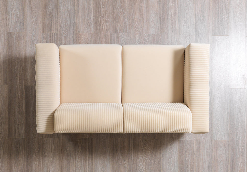 Belinda Ivory Velvet Sofa & Loveseat