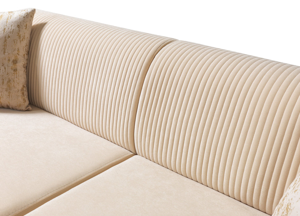 Belinda Ivory Velvet Sofa & Loveseat