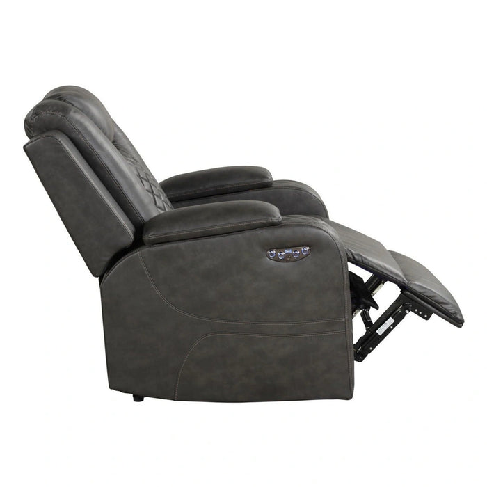 Benz Faux Leather Power Reclining Chair with LED Lighting & USB Charger