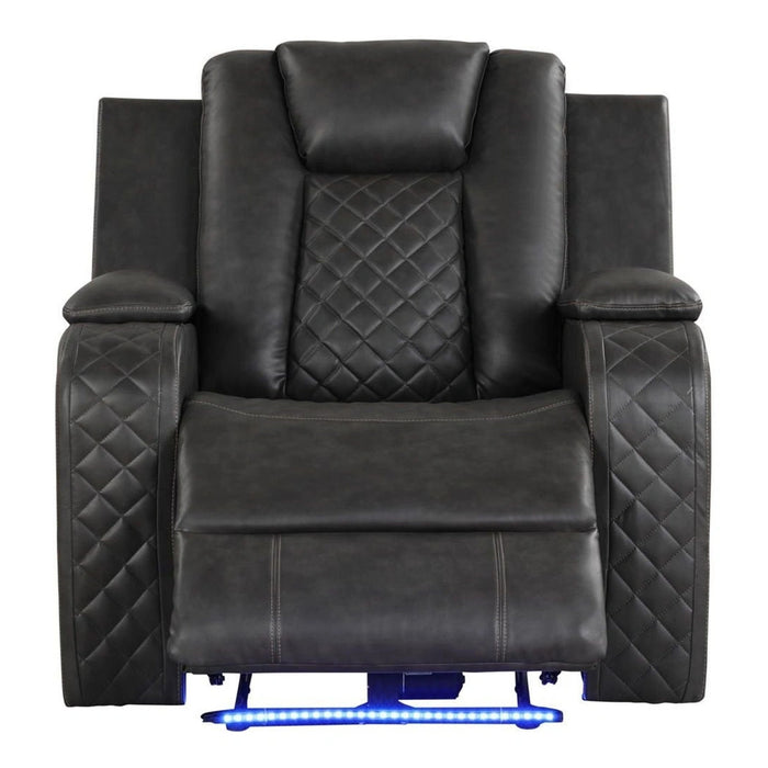 Benz Faux Leather Power Reclining Chair with LED Lighting & USB Charger