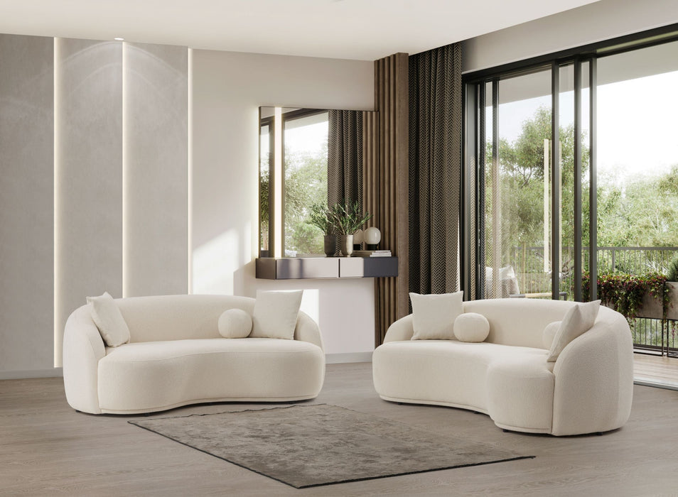 Bonita Ivory Boucle Living Room Set