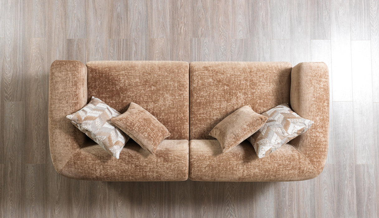 Brenda Coffee Boucle Living Room Set