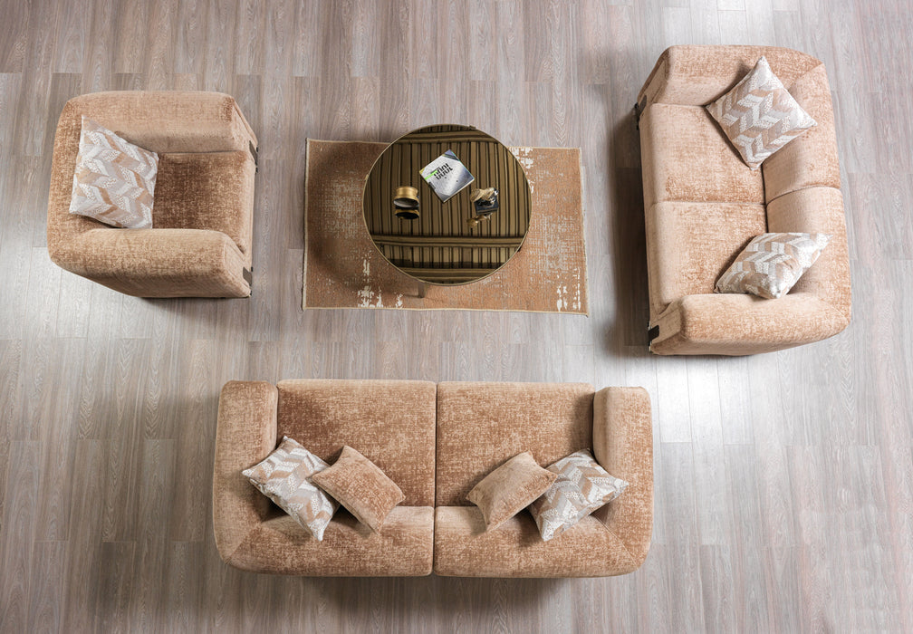 Brenda Coffee Boucle Living Room Set