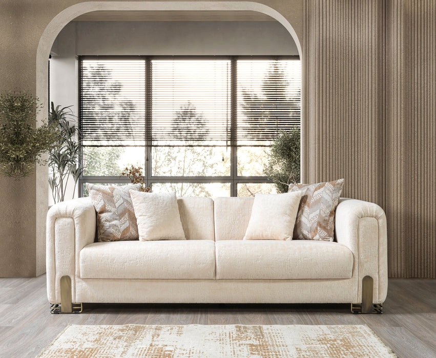 Brenda Ivory Boucle Living Room Set
