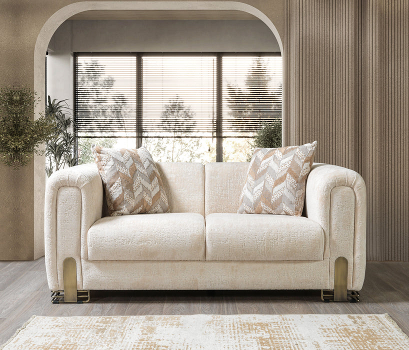 Brenda Ivory Boucle Living Room Set