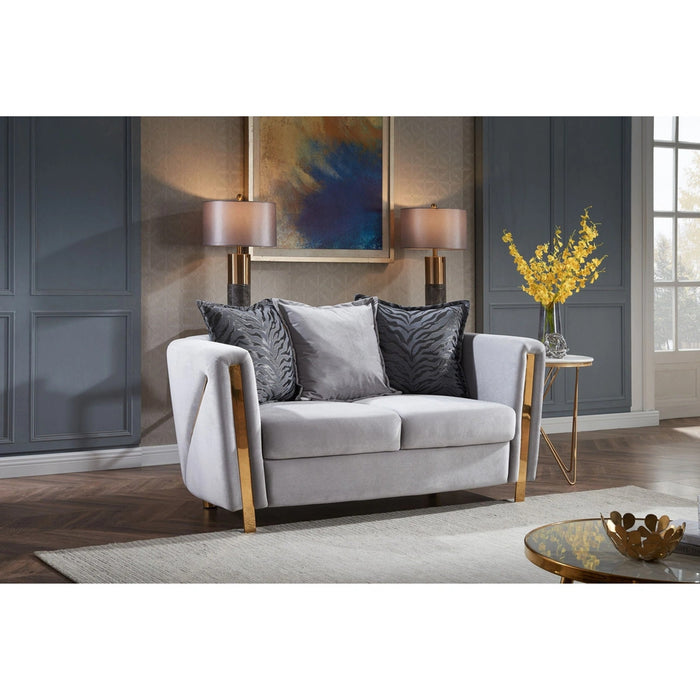 Chanelle Thick Velvet Loveseat