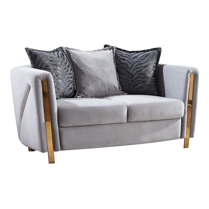 Chanelle Thick Velvet Loveseat