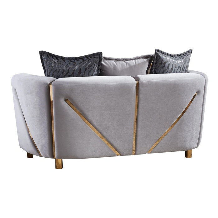 Chanelle Thick Velvet Loveseat