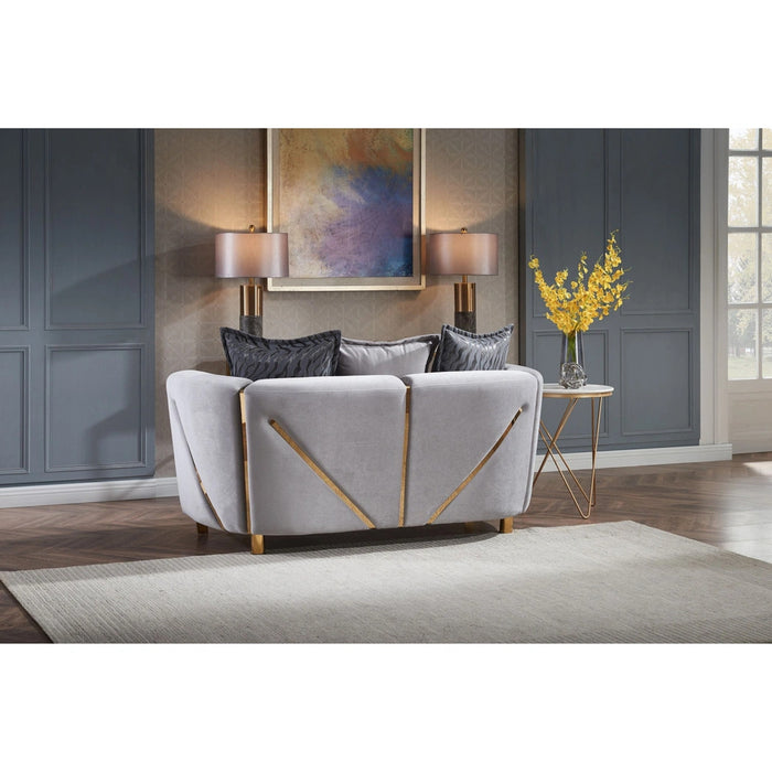Chanelle Thick Velvet Loveseat
