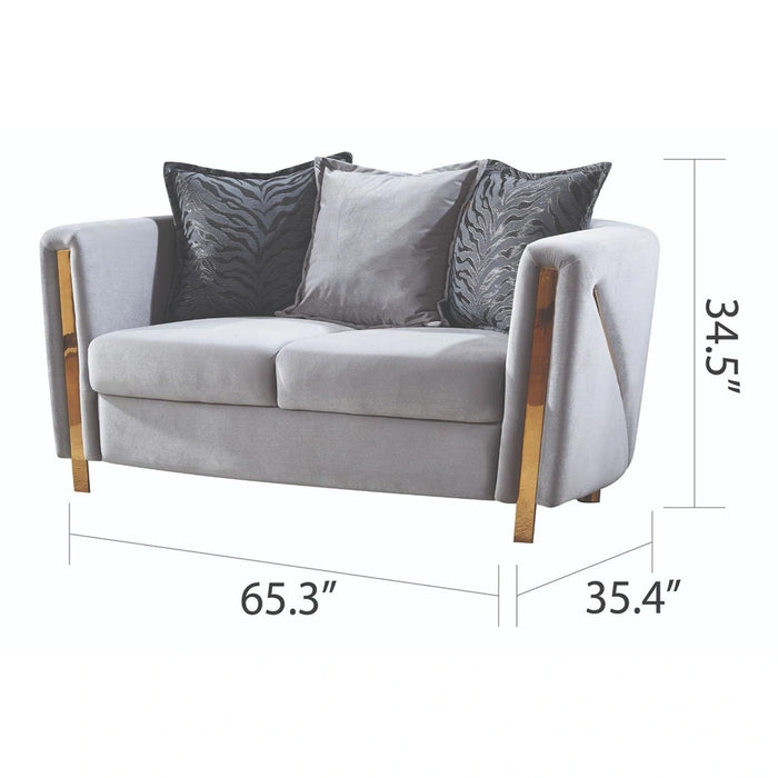 Chanelle Thick Velvet Loveseat