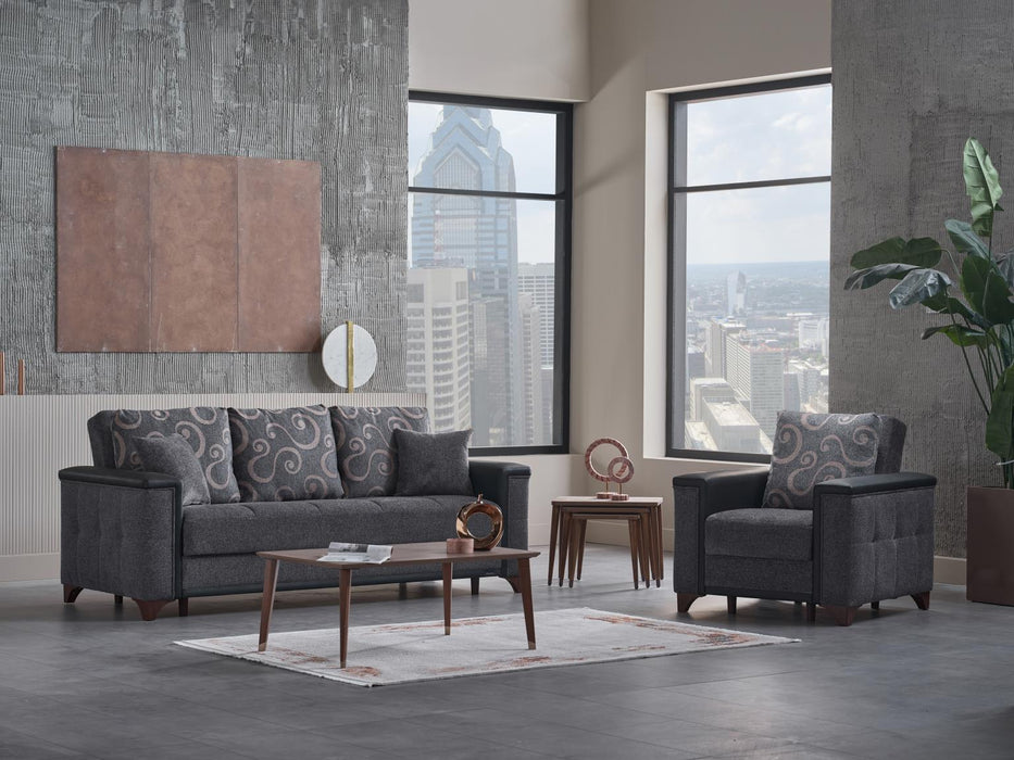 Charlotte Beatto Anthracite Living Room Set