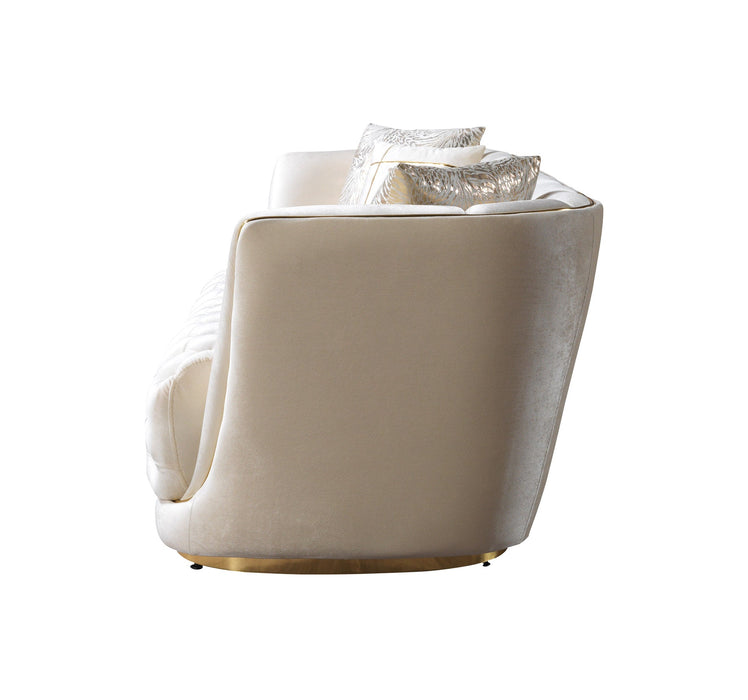 Daphne Ivory Velvet Sofa & Loveseat