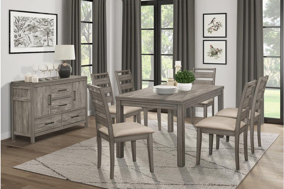 Bainbridge 7 Piece Dining Room Set In Weathered Gray 1526-64-7Set | Homelegance