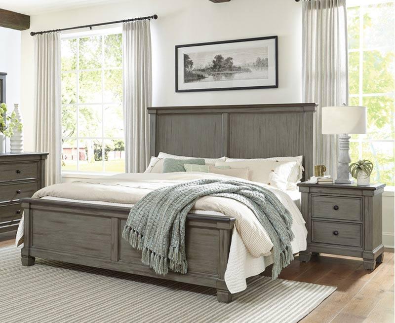 Weaver 3 Piece Eastern King Bedroom Set In Antique Gray 1626Gyk-1Ek-3Set | Homelegance