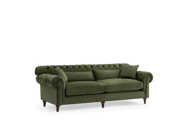 Eva Green Velvet Luxury Chester 81" Sofa