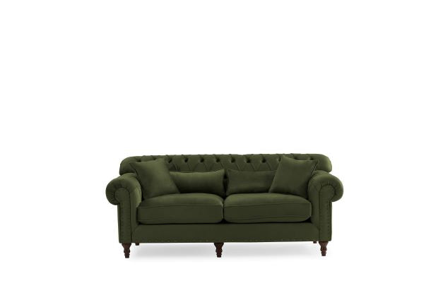 Eva Green Velvet Luxury Chester 81" Sofa