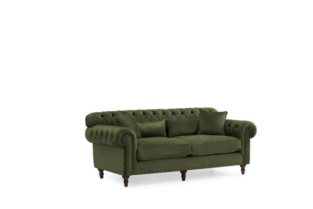 Eva Green Velvet Luxury Chester 81" Sofa