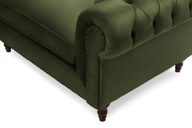 Eva Green Velvet Luxury Chester 81" Sofa