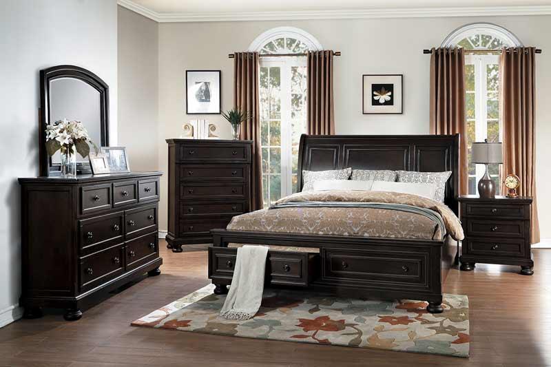 Begonia 5 Piece Queen Bedroom Set 1718Gy-1-9 | Homelegance