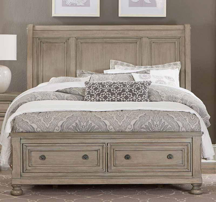 Bethel Eastern King Sleigh Platform Bed With Footboard Storages 2259Kgy-1Ek | Homelegance