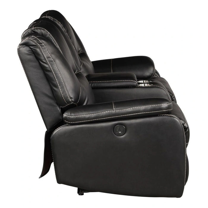 Hong Kong Faux Leather Power Reclining Loveseat