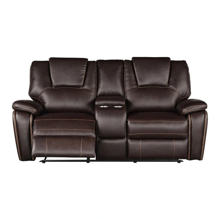 Hong Kong Faux Leather Power Reclining Loveseat