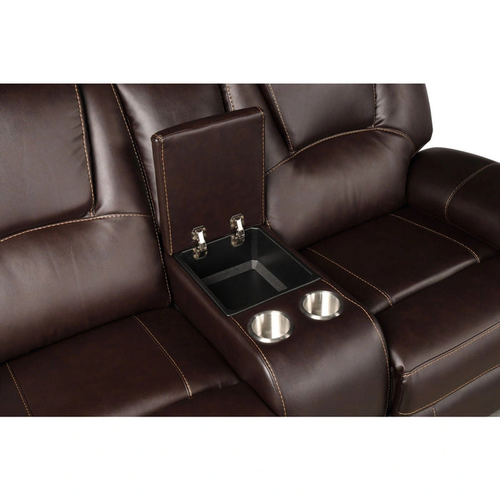 Hong Kong Power Reclining Living Room Set In Faux Leather