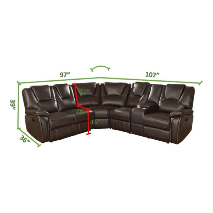 Hong Kong Faux Leather Power Reclining Sectional