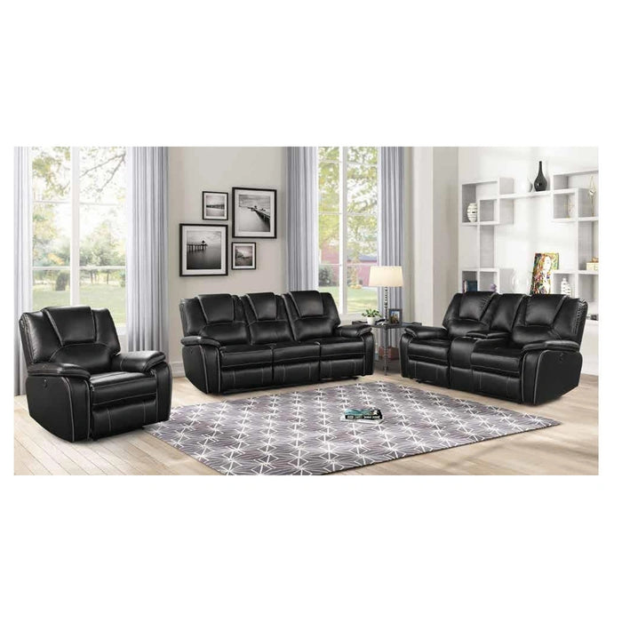 Hong Kong Power Reclining Living Room Set In Faux Leather