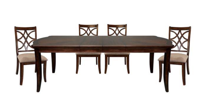 Keegan Rich Brown Cherry 5 Piece Dining Table Set 2546-96-5 | Homelegance