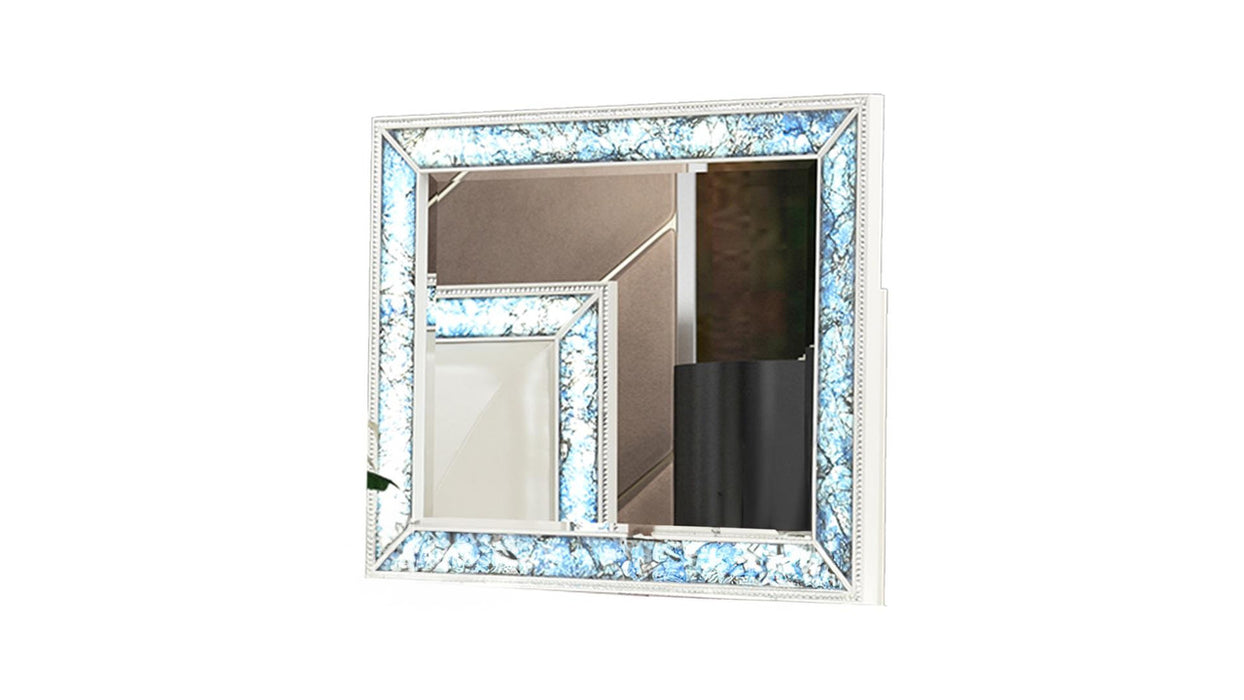 Laguna Wood Mirror in Off-White