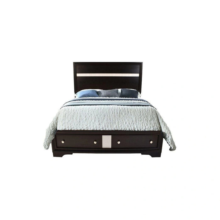 Matrix Wood Veneer Storage Bed