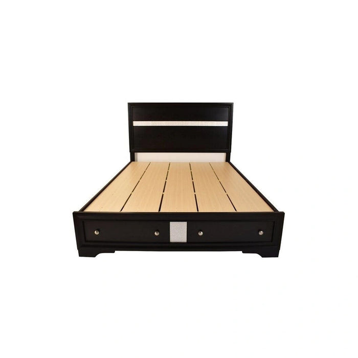 Matrix Wood Veneer Storage Bed