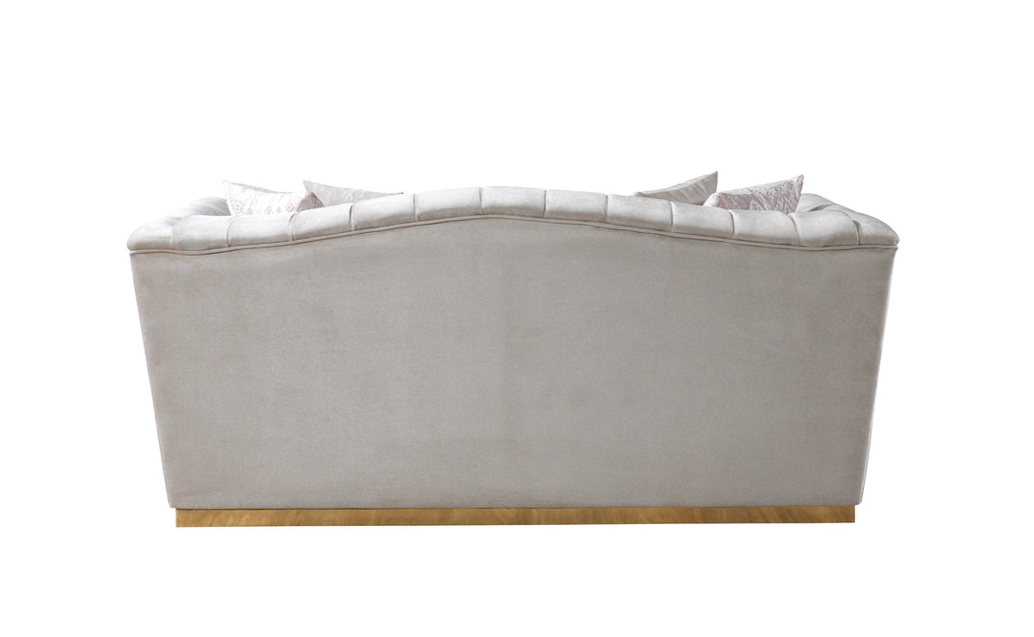 Milena Ivory Velvet Sofa & Loveseat